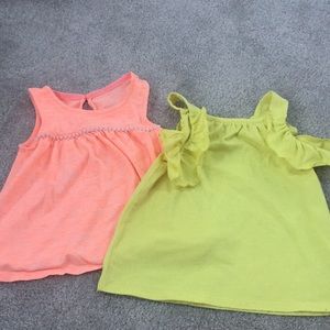 Two Toddler Girls 3T Tank Tops Cat and Jack